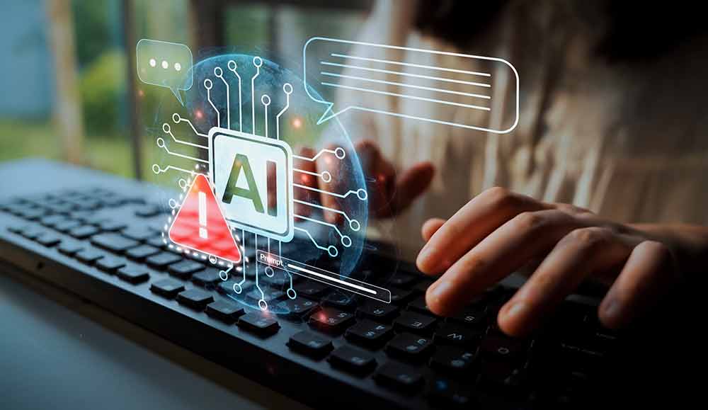 AI interface showing error warning and system alert.