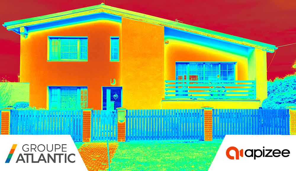Thermal image of a house