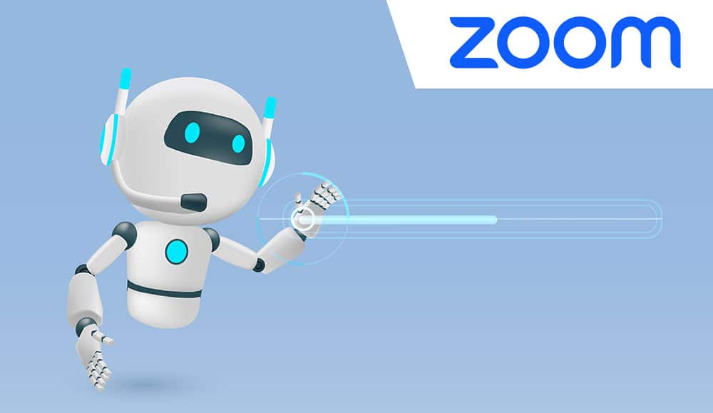 AI agent on blue background