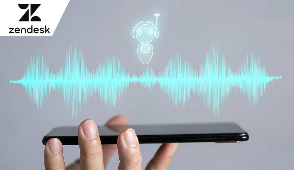 Phone with voice bar and mini robot figure
