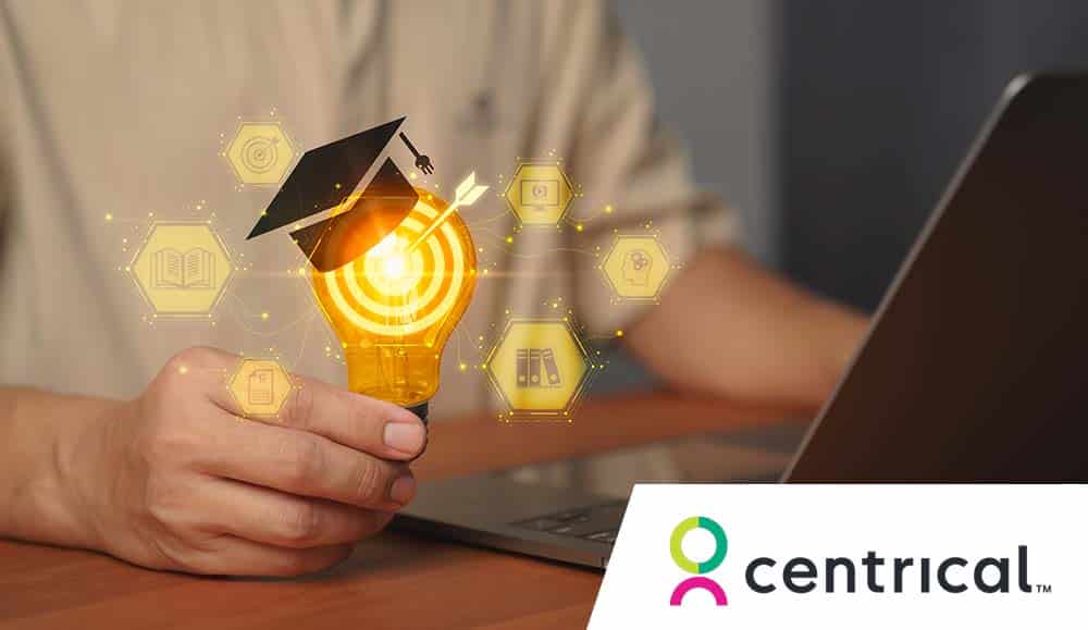 Creative light bulb with graduation cap and digital education icons, symbolizing knowledge